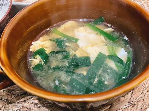✿⋆˖ニラと卵のお味噌汁˖⋆✿